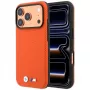 BMW M Funda MagSafe Quadrille Kevlar para iPhone 17 Pro Max / 18 Pro Max – Naranja con logo metálico