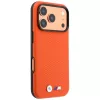 BMW M Funda MagSafe Quadrille Kevlar para iPhone 17 Pro Max / 18 Pro Max – Naranja con logo metálico