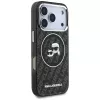 Karl Lagerfeld Funda MagSafe IML Glitter Karl & Choupette Heads Logo para iPhone 17 Pro Negro