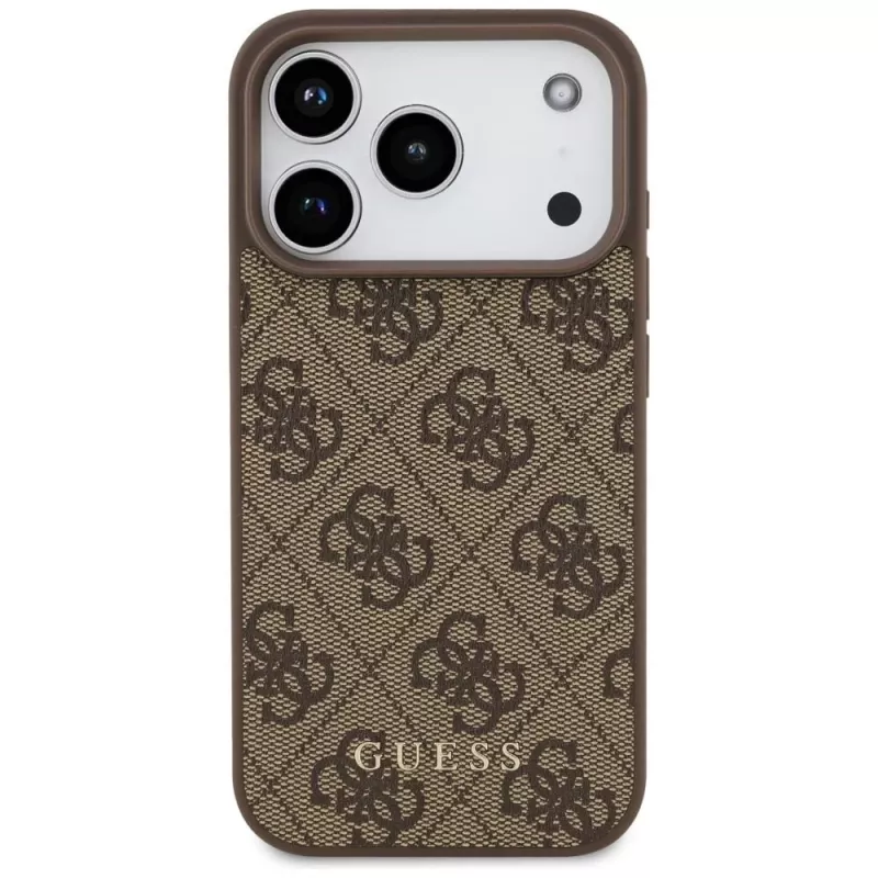 GUESS Funda 4G Classic para iPhone 18 Pro / 17 Pro - Marrón