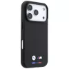 BMW M Funda MagSafe Quadrille Kevlar para iPhone 18 Pro Max / 17 Pro Max - Negro con tricolor y logo metálico