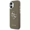 Guess Funda Grained Big 4G Classic Logo para Apple iPhone 17 - Marrón