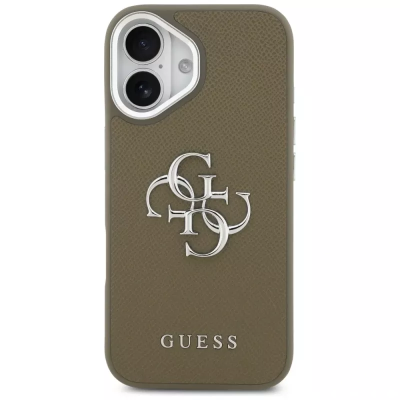Guess Funda Grained Big 4G Classic Logo para Apple iPhone 17 - Marrón