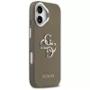 Guess Funda Grained Big 4G Classic Logo para Apple iPhone 17 - Marrón