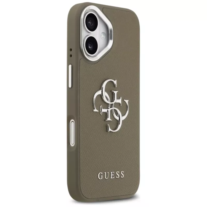 Guess Funda Grained Big 4G Classic Logo para Apple iPhone 17 - Marrón