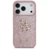 GUESS Funda Fixed Glitter Big 4G para iPhone 18 Pro / 17 Pro - Rosa