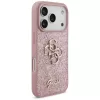 GUESS Funda Fixed Glitter Big 4G para iPhone 18 Pro / 17 Pro - Rosa