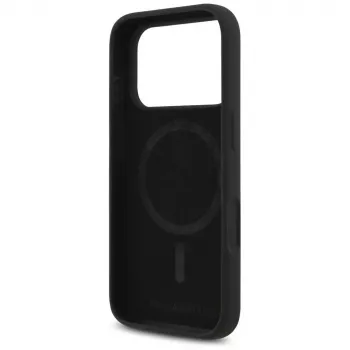 Karl Lagerfeld Funda MagSafe de silicona Karl & Choupette Ring para iPhone 17 Pro Max - Negro