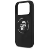 Karl Lagerfeld Funda MagSafe de silicona Karl & Choupette Ring para iPhone 17 Pro Max - Negro