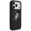 Karl Lagerfeld Funda MagSafe de silicona Karl & Choupette Ring para iPhone 17 Pro Max - Negro