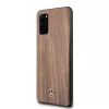 Mercedes-Benz Funda rígida Wood Line nogal para Samsung Galaxy S20+ (SM-G985) - Marrón