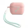 GUESS Funda GUACAPLSVSPG de silicona para AirPods Pro Vintage Rosa Verde