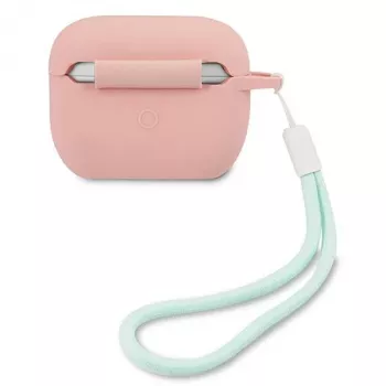 GUESS Funda GUACAPLSVSPG de silicona para AirPods Pro Vintage Rosa Verde