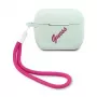 GUESS Funda de silicona Vintage para AirPods Pro - Azul Fucsia