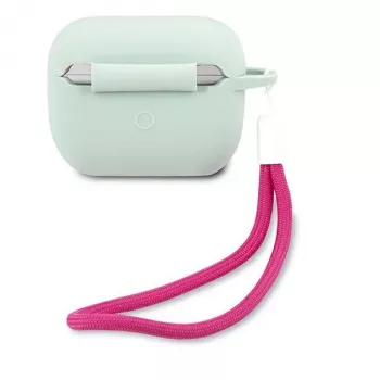 GUESS Funda de silicona Vintage para AirPods Pro - Azul Fucsia
