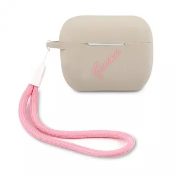 GUESS Funda de silicona Vintage para Apple AirPods Pro - Gris Rosa
