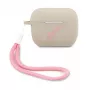 GUESS Funda de silicona Vintage para Apple AirPods Pro - Gris Rosa