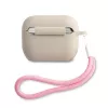 GUESS Funda de silicona Vintage para Apple AirPods Pro - Gris Rosa