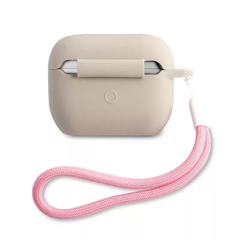 GUESS Funda de silicona Vintage para Apple AirPods Pro - Gris Rosa