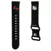 Hello Kitty Correa de silicona con cabeza de Kitty para smartwatches, 22 mm, Negra