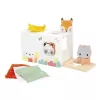 Janod Caja sensorial Pure de madera con paños - Juguete de motricidad fina para niños a partir de 12 meses