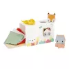 Janod Caja sensorial Pure de madera con paños - Juguete de motricidad fina para niños a partir de 12 meses