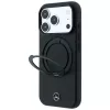 Mercedes Funda de piel con soporte de anillo MagSafe para iPhone 18 Pro Max / 17 Pro Max - Negro
