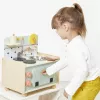Janod Shiny Grandma Cocina de juguete de madera con 9 accesorios, Rosa/Gris