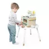 Janod Shiny Grandma Cocina de juguete de madera con 9 accesorios, Rosa/Gris