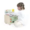 Janod Shiny Grandma Cocina de juguete de madera con 9 accesorios, Rosa/Gris