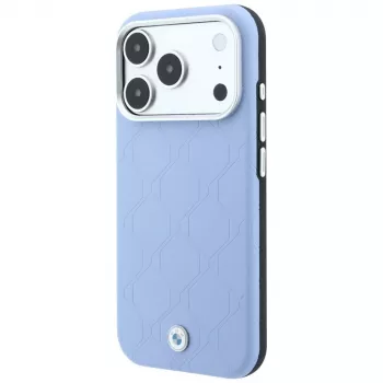 BMW Funda MagSafe Sign Deboss Quilted Metal Logo para iPhone 17 Pro / 18 Pro - Azul
