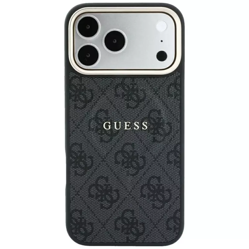 GUESS Funda MagSafe Embossed 4G Classic para iPhone 17 Pro / 18 Pro - Negro