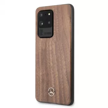 Mercedes-Benz Funda rígida Wood Line nogal para Samsung Galaxy S20 Ultra (G988) - Marrón