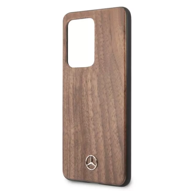 Mercedes-Benz Funda rígida Wood Line nogal para Samsung Galaxy S20 Ultra (G988) - Marrón