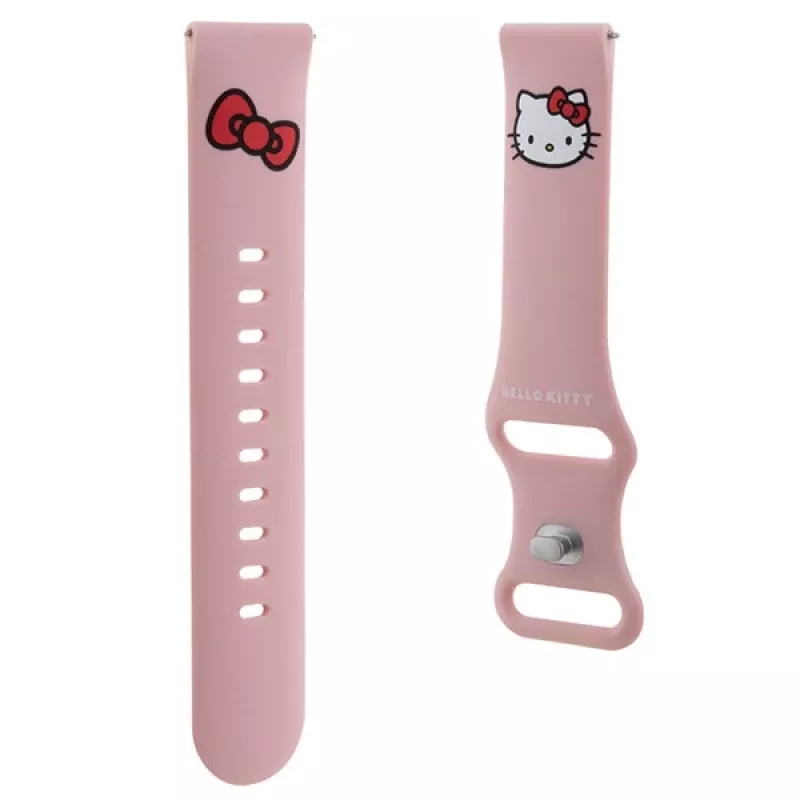 Hello Kitty pulsera universal de silicona con motivo de cabeza de Kitty, rosa, 20 mm