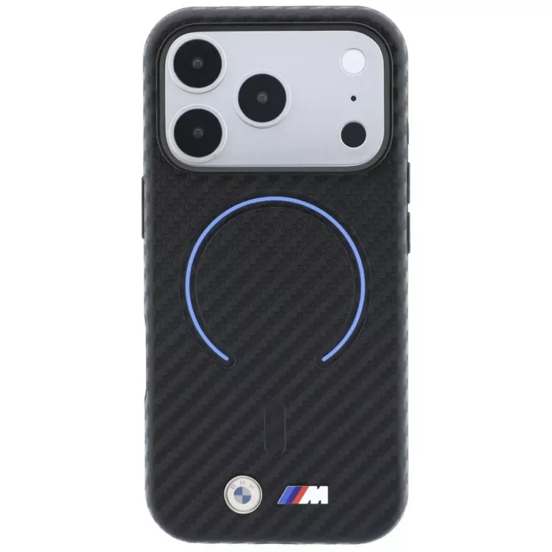 BMW M funda MagSafe Carbon Printed Ring para iPhone 18 Pro Max / 17 Pro Max - negro