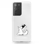 Karl Lagerfeld KLHCS21LCFNRC carcasa rígida transparente para Galaxy S21 Ultra con diseño divertido de Choupette