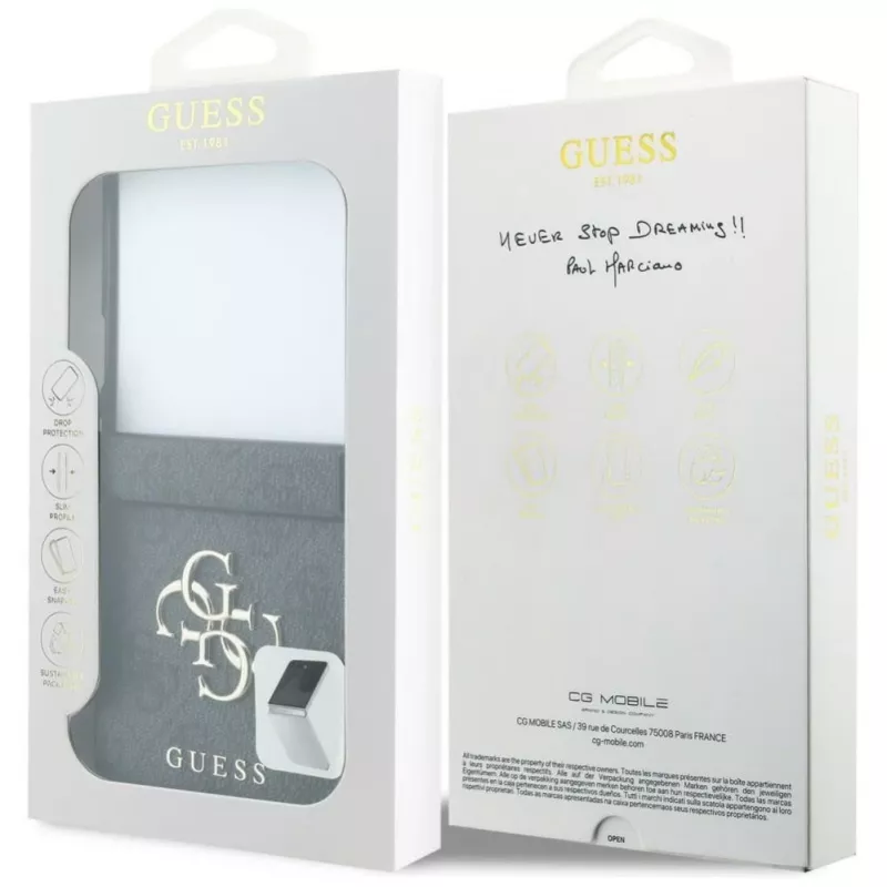 GUESS funda Big 4G Logo para Samsung Galaxy Z Flip 5 - negro