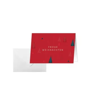 SIGEL DS636 tarjetas navideñas Ruby Pines DIN A6, pack de 25 con sobres