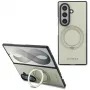 Guess funda MagSafe Magnetic Ring Stand Grained Classic Logo para Samsung Galaxy Z Fold 8 Ultra (beige)
