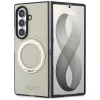 Guess funda MagSafe Magnetic Ring Stand Grained Classic Logo para Samsung Galaxy Z Fold 8 Ultra (beige)