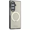 Guess funda MagSafe Magnetic Ring Stand Grained Classic Logo para Samsung Galaxy Z Fold 8 Ultra (beige)