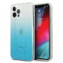 Mercedes-Benz MEHCP12LCLGBL carcasa rígida para iPhone 12 Pro Max Transparent Line azul