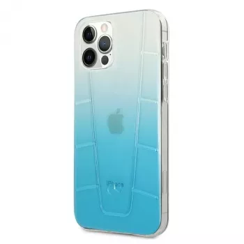 Mercedes-Benz MEHCP12LCLGBL carcasa rígida para iPhone 12 Pro Max Transparent Line azul