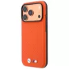 BMW M funda MagSafe Quadrille Kevlar Metal Logo para iPhone 18 Pro / 17 Pro - naranja