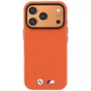 BMW M funda MagSafe Quadrille Kevlar Metal Logo para iPhone 18 Pro / 17 Pro - naranja