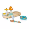 Janod Pure mesa de actividades musical de madera con xilófono, tambor, raspador y maraca – certificado FSC, desde 12 meses