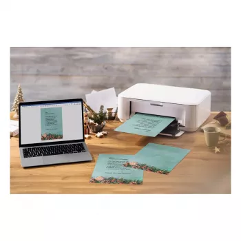 SIGEL DP642 Papel de carta navideño, motivo navideño verde, A4, 90 g/m2, 100 hojas