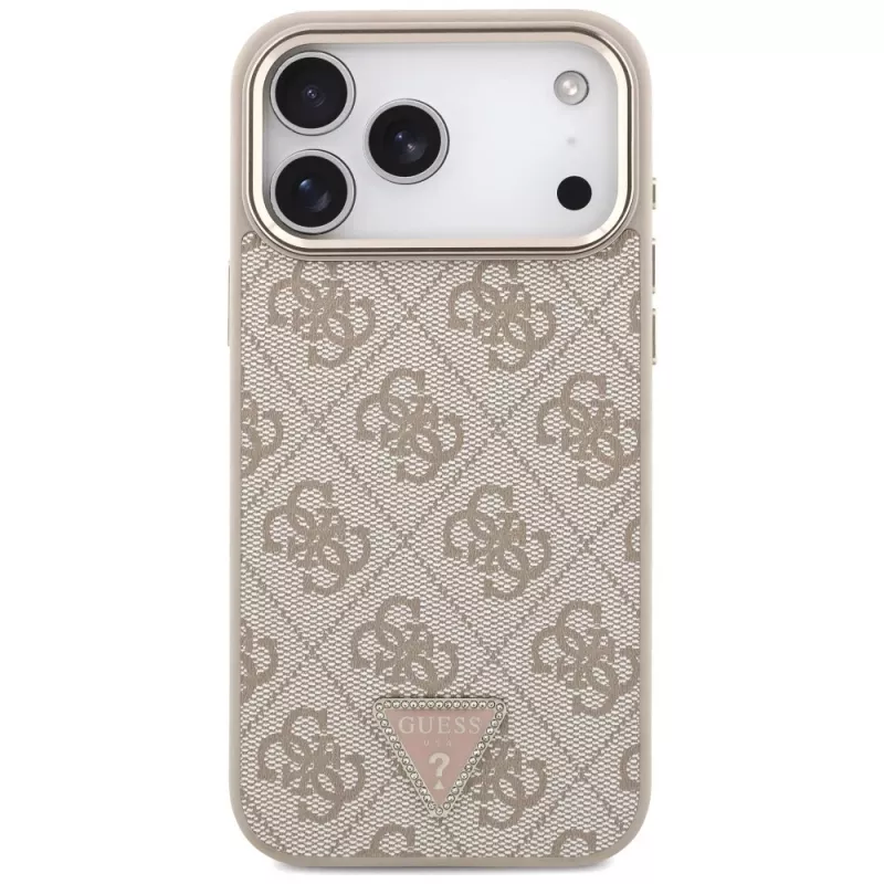 Funda MagSafe GUESS 4G Triangle Logo para iPhone 18 Pro Max / 17 Pro Max - Oro rosa