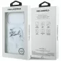 Funda MagSafe Karl Lagerfeld Liquid Glitter Karl Script Logo para iPhone 17 Pro transparente